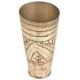 Old Used Leafy Design Brass Tall Punjabi Glaas Or Tumbler