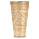Owner Name Engraved Leaf Design Brass Punjabi Lassi Glass