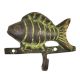 Brass Fish Wall Coat Hook With Patina