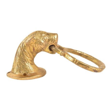 Brass Leopard Door Knocker Towel Ring