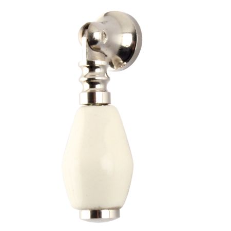 Solid Cream Drop Ceramic Dresser Knobs