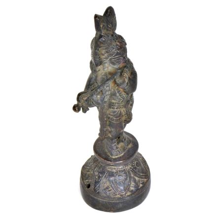 Handmade Brass Gopal Statue Playing The Flute