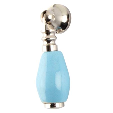 Solid Turquoise Drop Ceramic Dresser Knobs