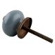 Solid Dark Grey Small Ceramic Cabinet Knob Online