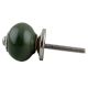 Solid Dark Olive Green Small Ceramic Cabinet Knob Online