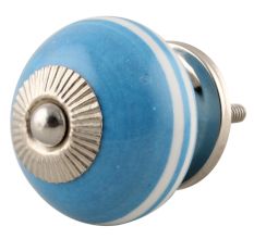 Sky Blue White Knob