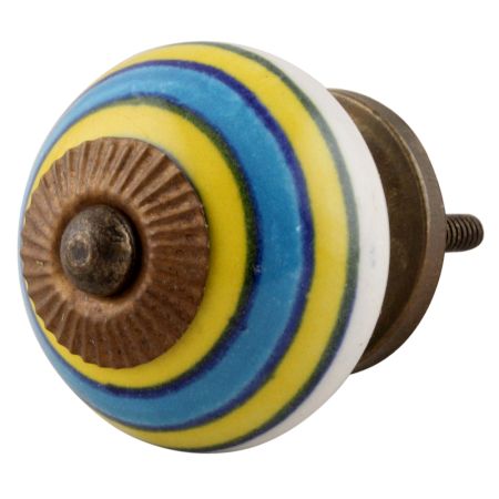 Sky Blue Yellow Knob
