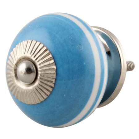 Sky Blue White Knob