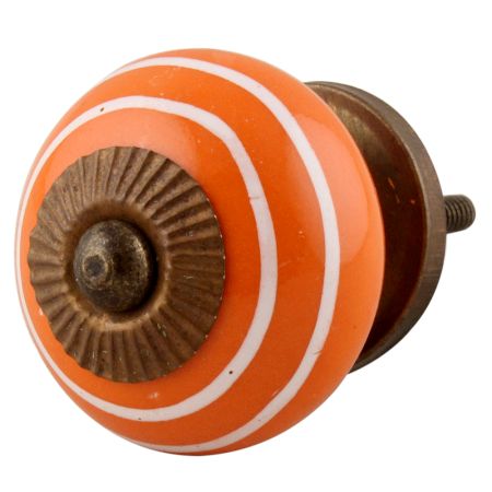 Orange White Knob