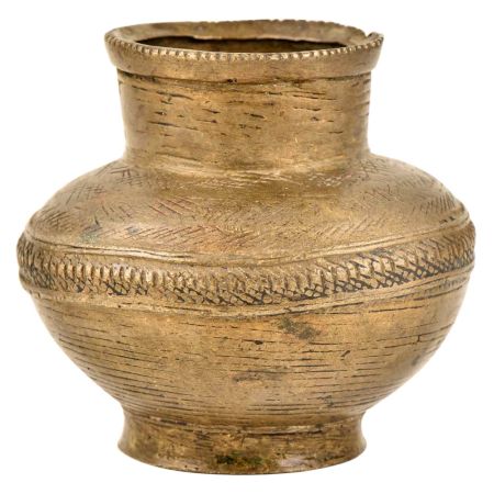 Bronze Tribal Engraved Water storage Pot