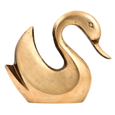 Solid Brass Swan Figurine
