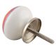Orange Red Striped Knob