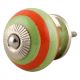 Green Orange Striped Knob