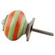Green Orange Striped Knob