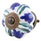 Blue Rose Ceramic Knob
