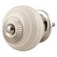 Cream White Striped Knob