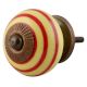 Yellow Red Striped Knob