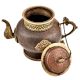 Handmade Copper Teapot With Embossed Design & Chain