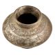 Hand Crafted Brass Pot With A Large Belly And Small Mouth