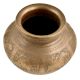 Delicate Engravings With Wild Animals Traditional Brass Pot