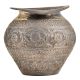 Handmade Brass Repousse Floral and Leaves Design Pattern Pot