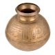 Tribal And Pattern Engraved Brass Holy wWter Pot