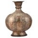 Traditional Handmade Copper Repousse Floral Pot or Vase
