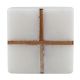 White Square Wooden Cross Stone Dresser Knobs