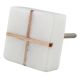 White Square Wooden Cross Stone Dresser Knobs