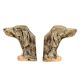 Hand Crafted Brass Golden Retriever Dog Bust Heavy Bookends
