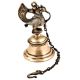 Indian Brass Peacock Temple Hanging Bell With Chain