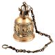 Brass Engraved Elephant Mandir Hanging Bell