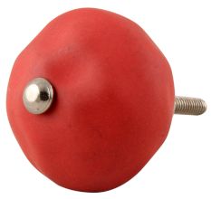 Red Round Solid Knob