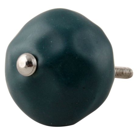 Forest Green Round Solid Knob