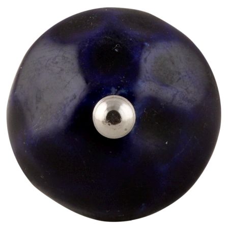 Solid Navy Blue Round Knobs