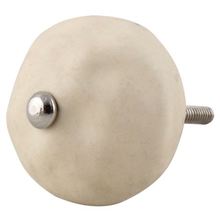 Solid Cream Ceramic Knobs