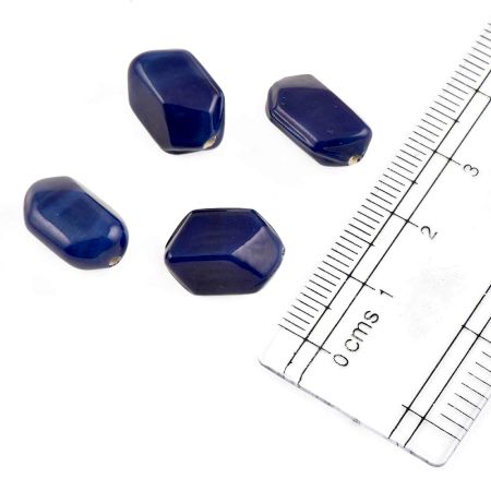 Indigo Glass Beads Spacer Matt Color For Jewelry making (Pack Of 12)