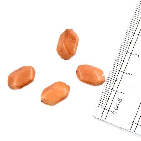 Peach Glass Beads Spacer Matt Color For Jewelry making (Pack Of 12)