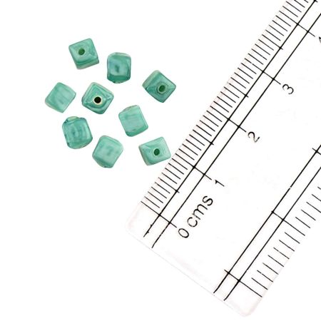 Light Emerald Green Glass Seed Beads (Pack Of 50)