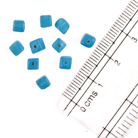 Sky Blue Glass Seed Beads (Pack Of 50)