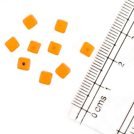 Orange Glass Seed Beads (Pack Of 50)