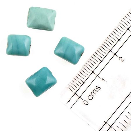 Light Blue Jewellery Making Loose Glass Beads (Pack Of 12)