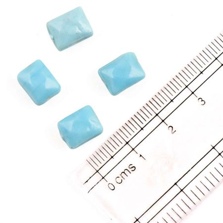 Sky Blue Glass Jewellery Making Loose Glass Seed Beads (Pack Of 12)