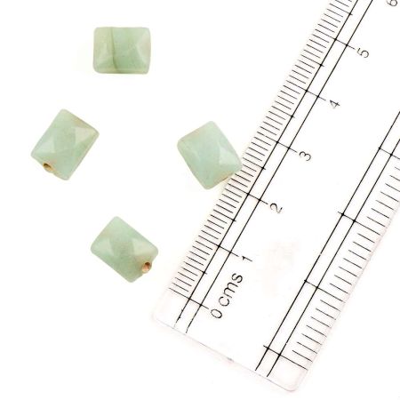 Mint Green Jewellery Making Loose Glass Beads (Pack Of 12)