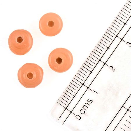 Peach Loose Glass Seed Beads Used for Jewellery Making (Pack Of 12)
