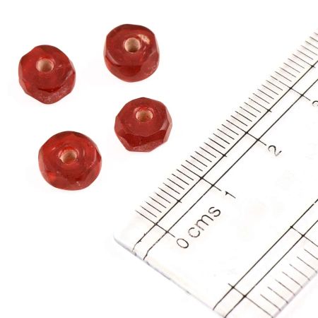 Blood Red Loose Glass Seed Beads Used For Jewelry Making (Pack Of 12)