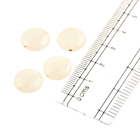 Indian Glass Beads Ivory Transparent Twist For Making Jewelry