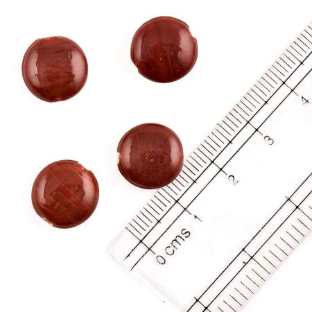 Cherry Red Loose Flat Spacer Glass Beads For Making Jewelry