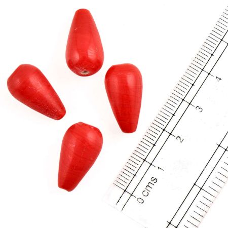 Brick Red Teardrop Beads Glass Beads For Jewelry Making