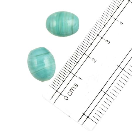 Light Blue Loose Glass Beads For Jewelry Making And Home Decoration